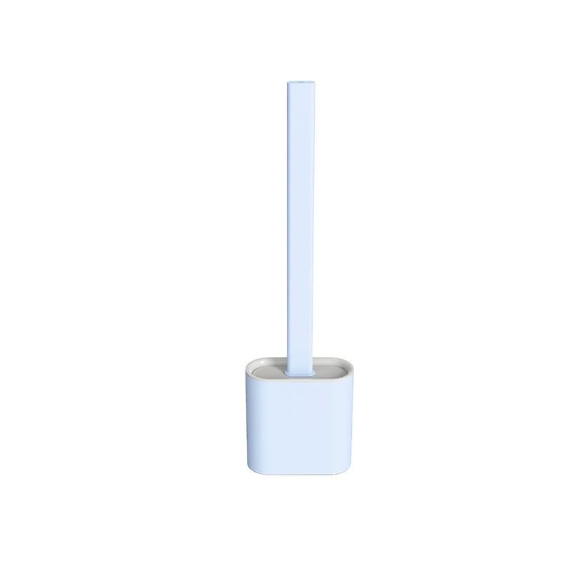 TPR Soft Long Handle Silicone Toilet Brush Set with Wall-Mount