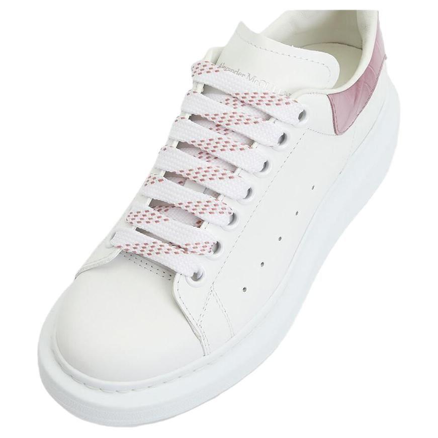 Alexander Mcqueen Leather Low Top Stylish Skateboarding Shoes Women's Pink White 718233WICG68887