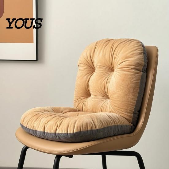 Seat Cushion with Ties Chair Back Support, Cozy Plush Dining Pad Straps Ties, Soft Warm for Office Chairs Ergonomic