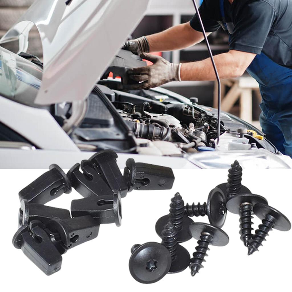 Mudguard Clips Automotive Universal 10 Set/20 Set Auto Repair Hardware Car Mudguard Bolts For Garage Vehicle Inspector Mechanic