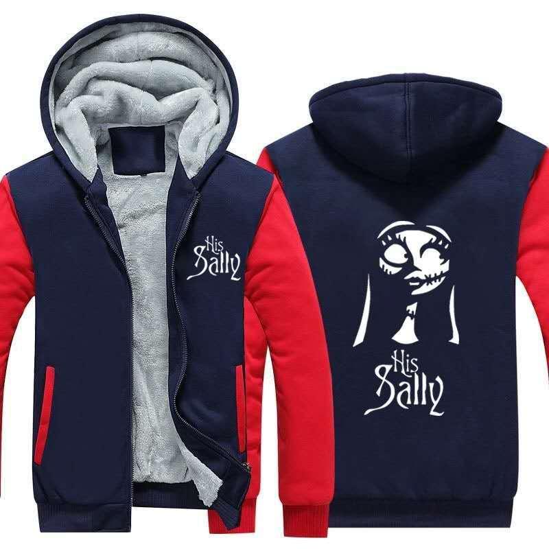 Premium Quality Nightmare Before Christmas Sally Jack Thicken Hoodie Sweatshirt Coat For Ultimate Comfort