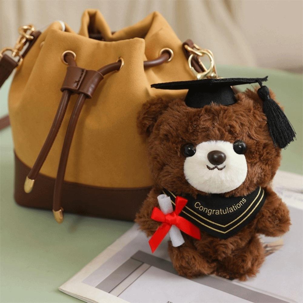 Cute Bear Plush Pendant 15cm Bear Pendant Toy Funny Plush Doll Keychain  Gift Giving