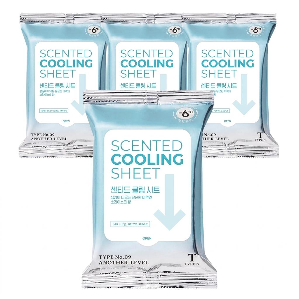

[TYPE No.] Official Scented Cooling Body Sheet (15 Wipes * 4ea) - [K-BEAUTY] Niche Perfume Deodorant & Instant Sweat Remover 09 Another Level