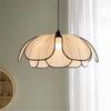 High-End Mid-Century French Cream Petal Chandelier for Living, Dining, and Bedroom