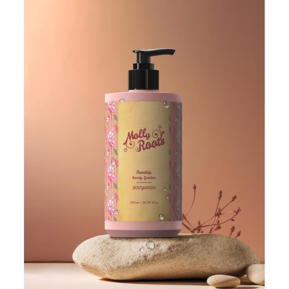 Mollyroots Rosehip Sandy Body Wash 500ml NONE