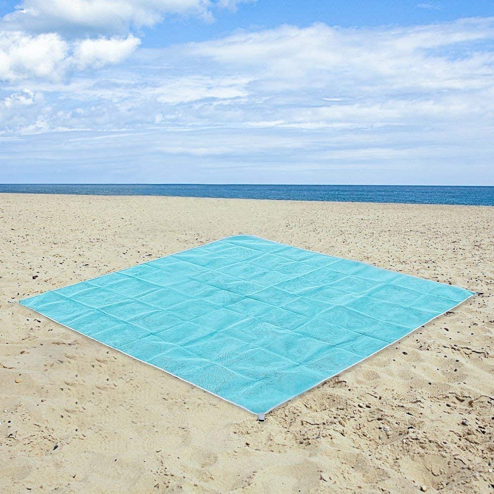 Coperta Portatile A Prova di Sabbia Senza Sabbia Leggera Compatta Grande Telo da Spiaggia Tappetino Asciugatura Rapida Impermeabile Facile da Pulire Coperta Ultra