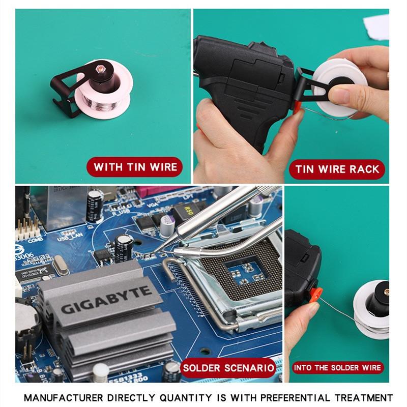 110 V/220 V 60 W Automatisch Senden Zinn Gun Hand Lötkolben Interne Wärme Mit Netzschalter Schweißen PCB Reparatur Werkzeug