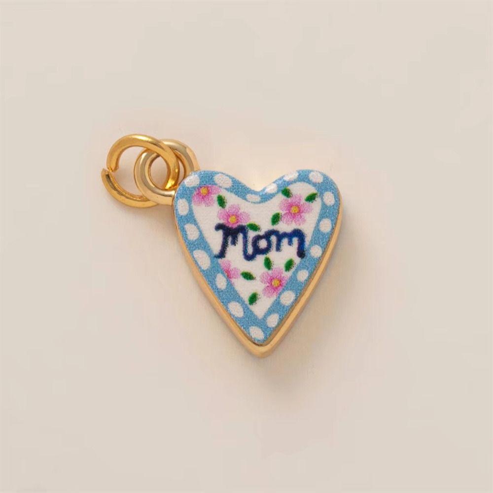 Flower Series Pendant Charms DIY Colorful Hand-Drawn Jewelry Charms Handcrafted Geometric Shape Making Connector Charms Making