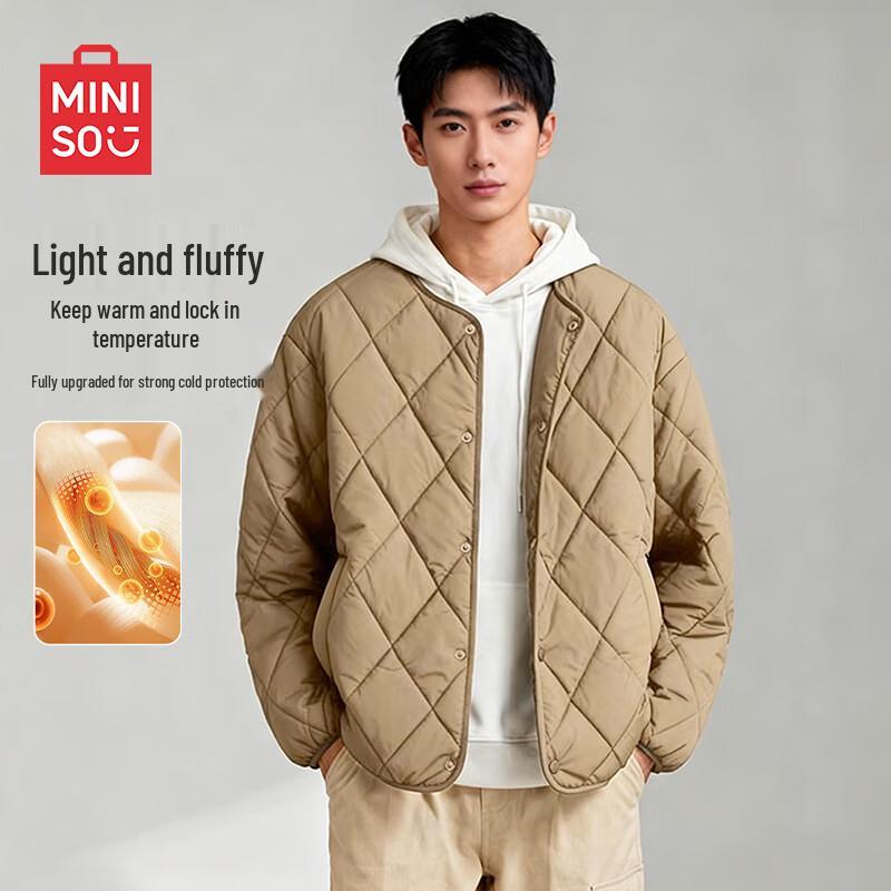 MINISO Men s Lightweight Collarless Quilted Jacket 2XL
