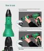 Portable Electric Rivet Gun with 2.4-4.8mm Core-Pulling Rivet Conversion Head - Hardware Tool Accessory