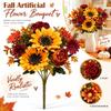 Autumn Theme Faux Daisy Flowers Realistic Appearance Fake Flower Decor  Home Decor