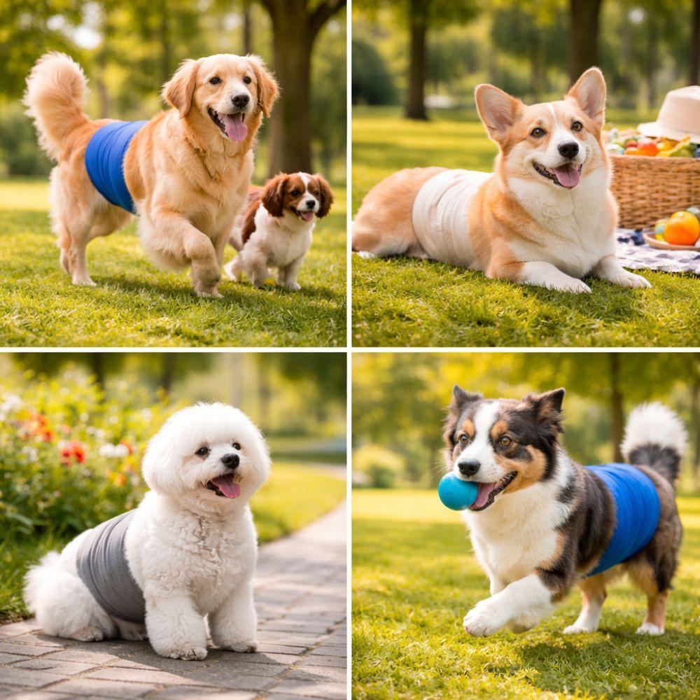 Breathable Dog Physiological Pants Washable High Absorbing Male Dog Diapers Leak-proof Comfortable Pet Underwear Heat Season