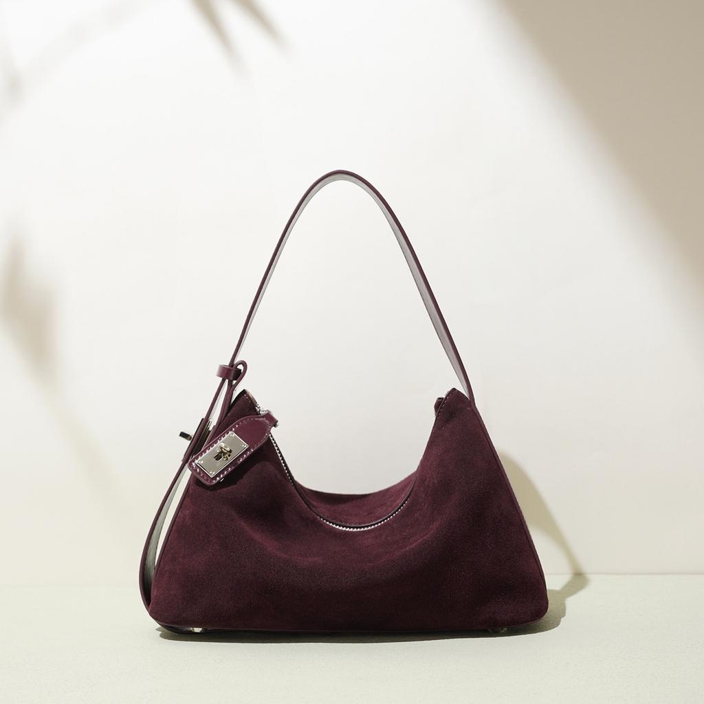 New vintage cowhide soft high-end design dumpling bag, trendy and fashionable women's shoulder handbag