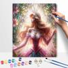 Disney Stained Glass Princess Oil Paint Hand Painting Kit Decoration Classic Style Home Decor Elegant Floral Art Wall Hanging Gift Craft
