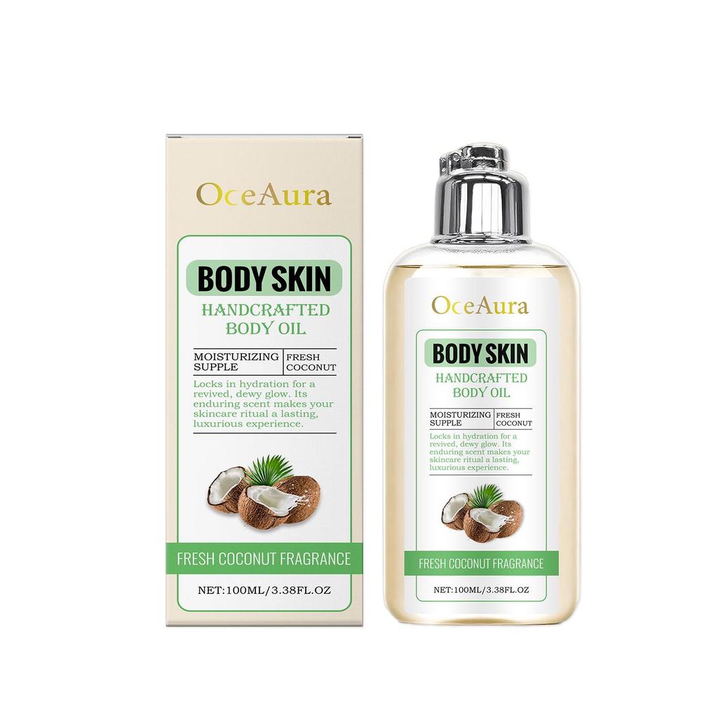 OCEAURA Coconut Body Oil for Hydrated, Soft, and Smooth Skin.