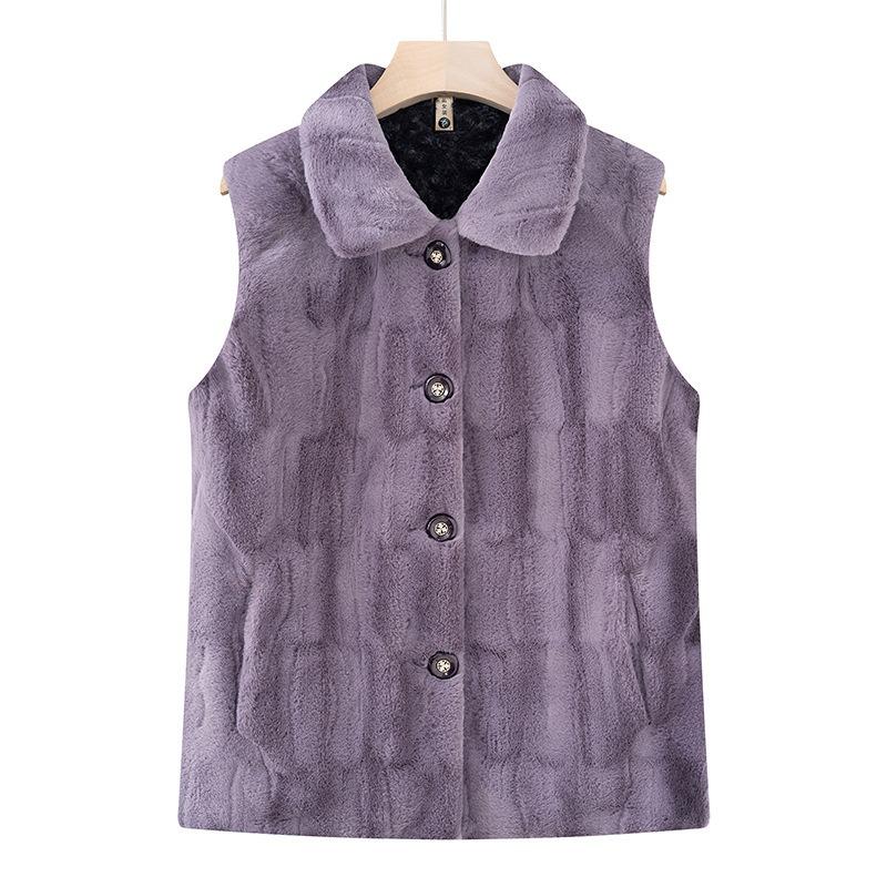 

Женская бархатная куртка-жилет из искусственного норкового меха с утолщенным тепловым жилетом и лацканами 5XL (recommended 150-82.5kg)