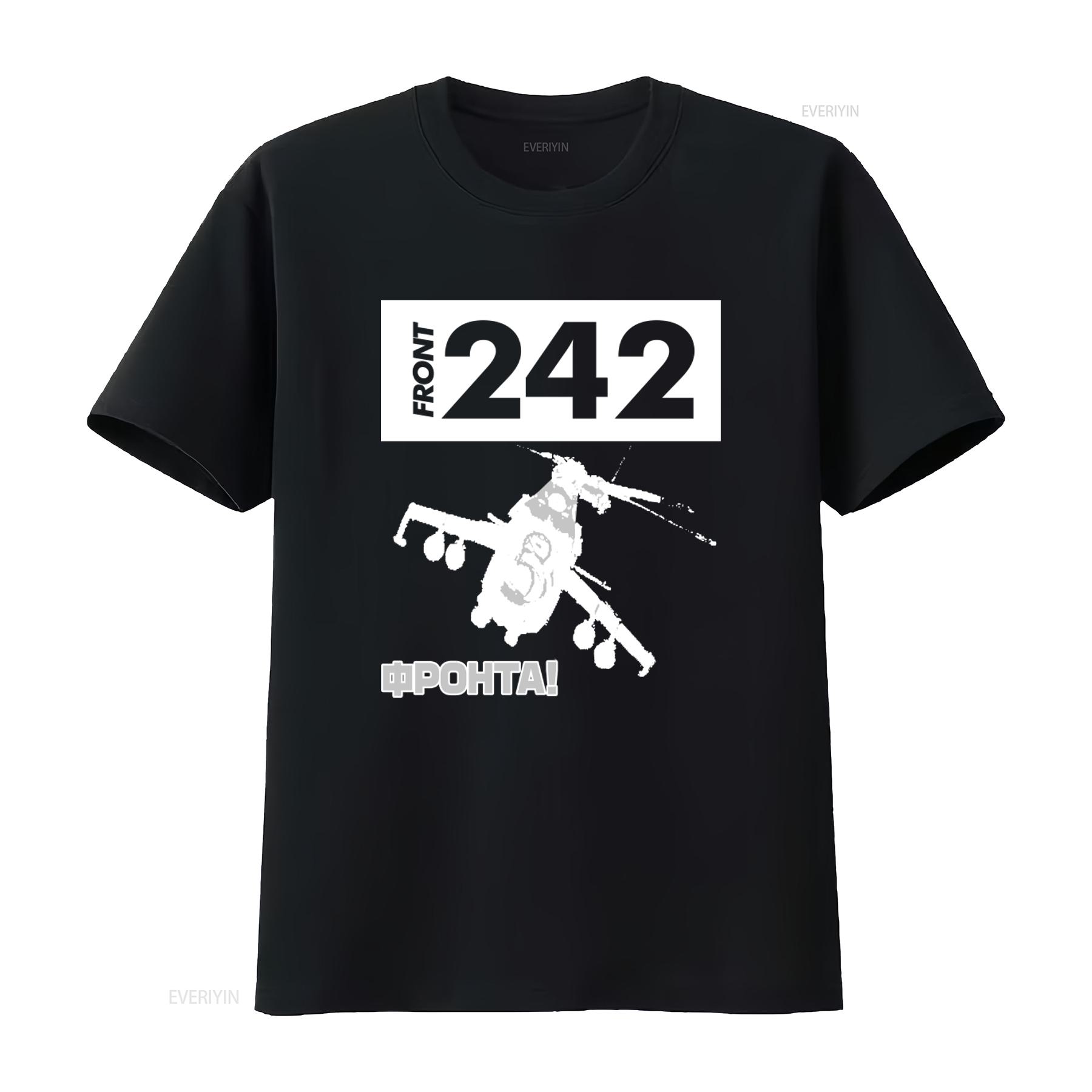 

Front 242 Gre Fronta Helicopter Print T Shirt for Streetwear vintage Washed designer clothes Top For Everyday Wear Breathable 4XL