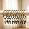 Metal Curtain Rings With Clips 25 Mm Interior Diameter Pack of 10 for Window Drapery Drapes Hanging, Divider Fabric, and Backdrops Display