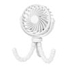 Portable Flexible Tripod Fan USB Rechargeable Mini Octopus Fan Ultra Quiet for Stroller Car Seat Travel Handheld 3-speed Fan