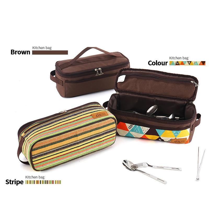 Multi-Purpose Lightweight Water-Resistant Organizer Bag Camping Cookware Travel Toiletry Storage for Road Trips & Hiking