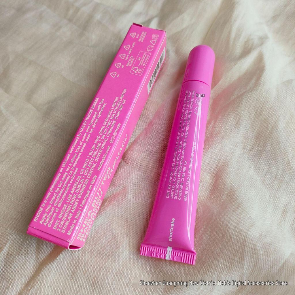 Baume à lèvres teinté Rhodee: Gloss à lèvres hydratant & Rouge à lèvres dans les teintes Ribbon/Toast/Watermelon