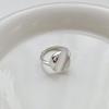 Elegant Geometric Oval Ring: Brushed Matte, Adjustable, Stackable Women’s Finger Ring