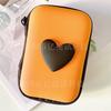 3D Love Heart Headphone Data Cable Storage Bags Charger Power Bank Rectangular Box Zipper Bag Pocket Pouch
