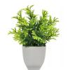 1PC Artificial Plant with Plastic Pot for Home Office Desk Living Room Bedroom Decor Fake Greenery No Maintenance Required