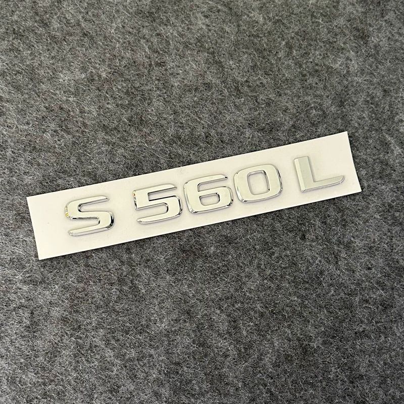 ABS Black Chrome Letters 3D Car Trunk Letters Badge For Mercedes Benz S320L 350L 450L 500L 560L 650 680 Logo Sticker Accessories