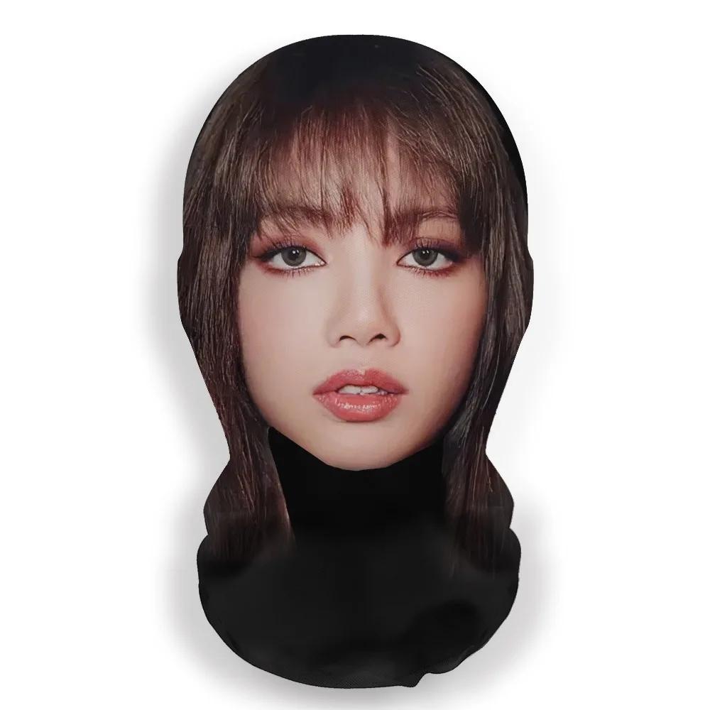 Realistiske 3D-ansigtsmasker til mænd kvinder Cosplaymaske Fuld ansigt Hip Hop Balaclava Hættehat Hovedbeklædning til Halloween Kendis