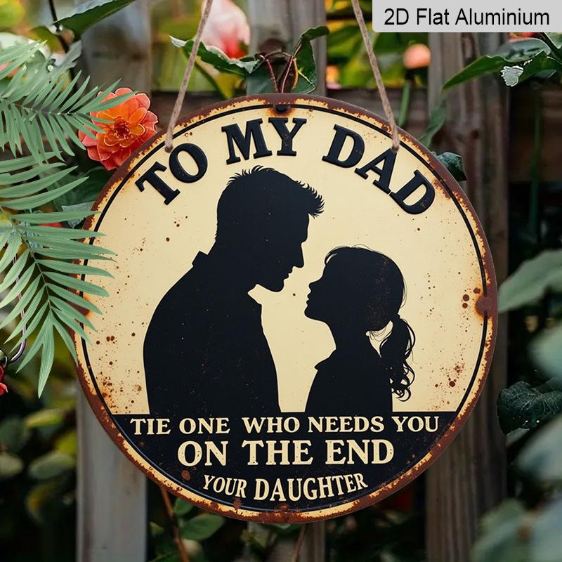 2D Flat 1pc, 8x8 In, Dad's Special Day Logo Aluminum Metal Logo - Perfect Gift for Birthday, Father's Day, and Thanksgiving | Suitable for Family