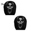 Horror Theme Auto Accessories Funny Expression Car Headrest Cover,Elastic Seat Protector, Universal Scary Novelty Gift for Lovers Ghost Face Interior