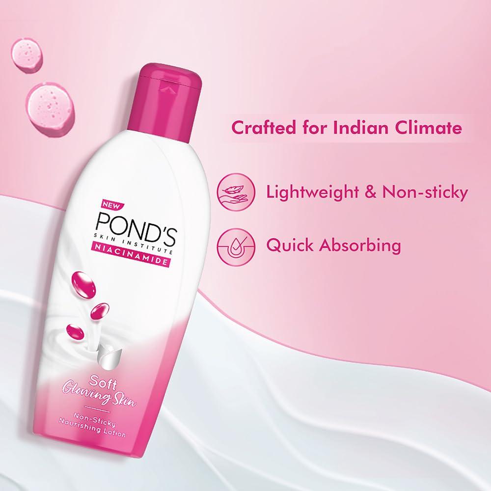 POND'S Loțiune de corp cu niacinamidă pentru piele moale și radiantă 90ml Hidratant cu triplă vitamină pentru piele uscată și aspră Hrănire Îngrijire hidratantă
