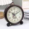 Retro Battery Alarm Clock Hangable Mechanical Clock Desk Quartz Clock  Housewarming Gift