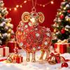 Shining Goat Pendant Artificial Rhinestone Animal Hanging Decoration  Festive Occasions