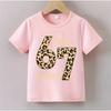 Summer 67 Six Seven Funny Meme Drip Graphic Kids T-Shirts Boys Casual Tops 6 7 Meme Fashion Short Sleeve Girl Tee Shirt