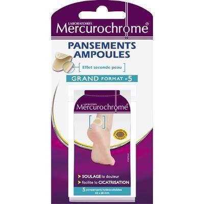 Mercurochrome Pansements Ampoules Grand Format 5 Pansements
