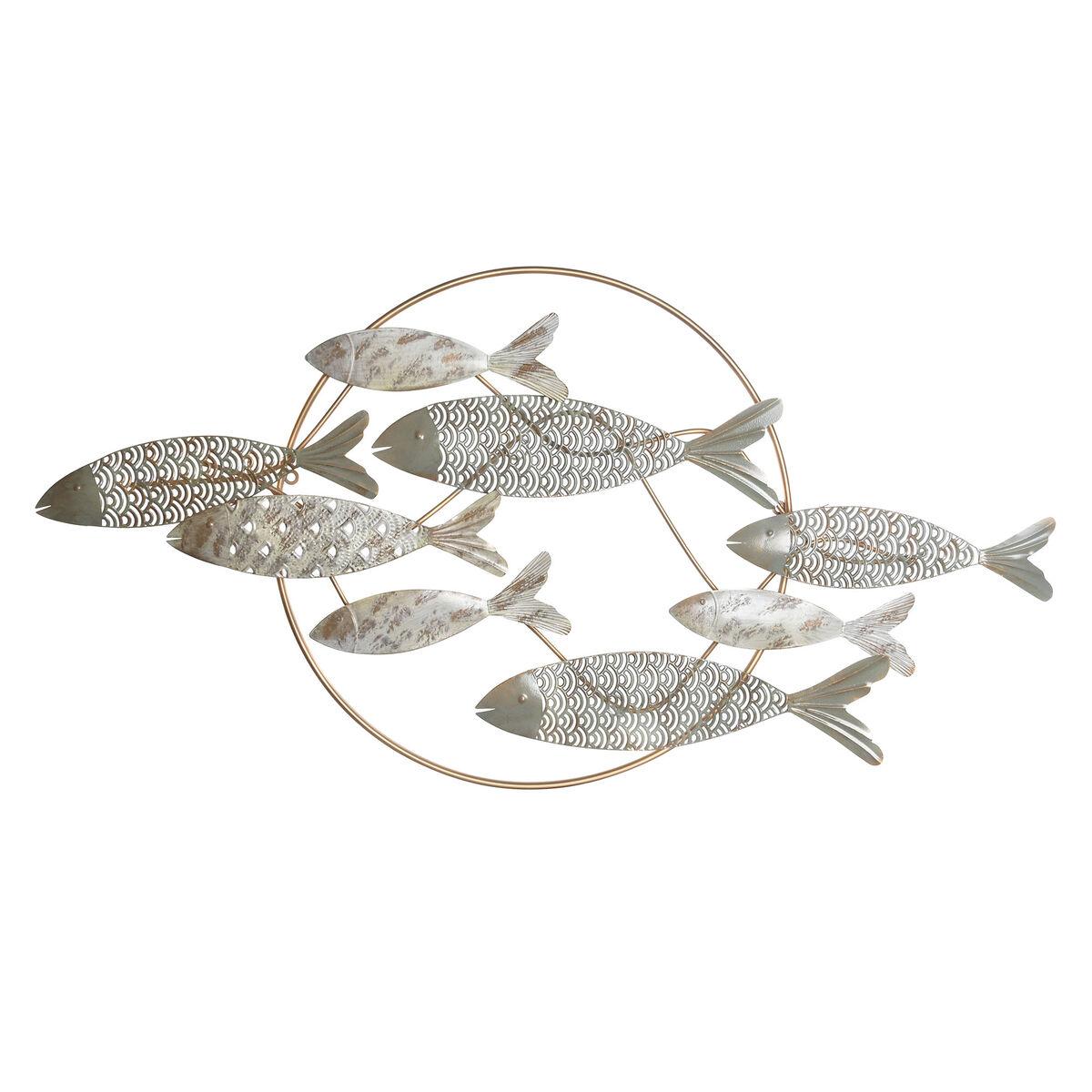 

Настенное украшение DKD Home Decor Золотая металлическая рыбка (130 х 6 х 68 см)