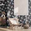 1roll Dark Style Skeleton Self-adhesive Wallpaper Waterproof Skull Floral Leaf Wallpaper Removable Wall Stickers for Living Room Furniture Restoration