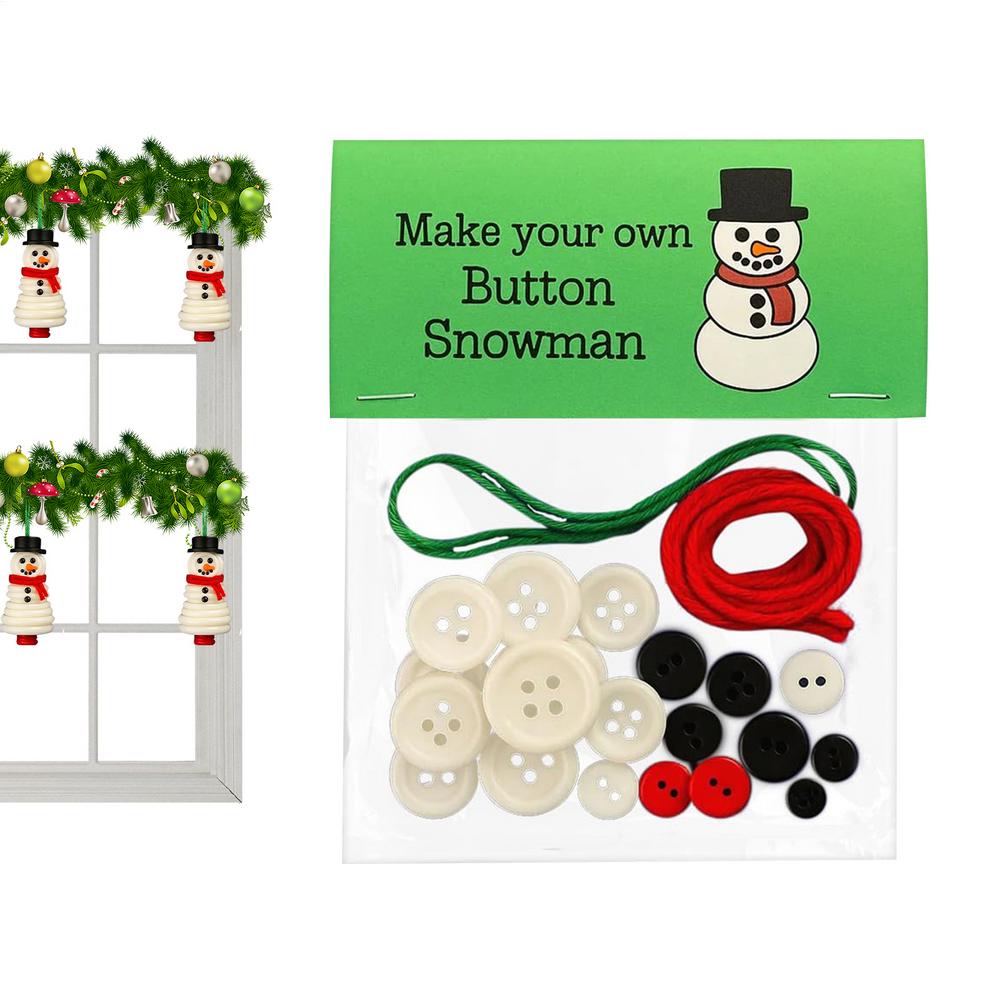 Button Christmas Tree Ornaments Home Santa Angel Snowman Christmas Tree Decorations Holiday Decoration Pendant Craft DIY Making