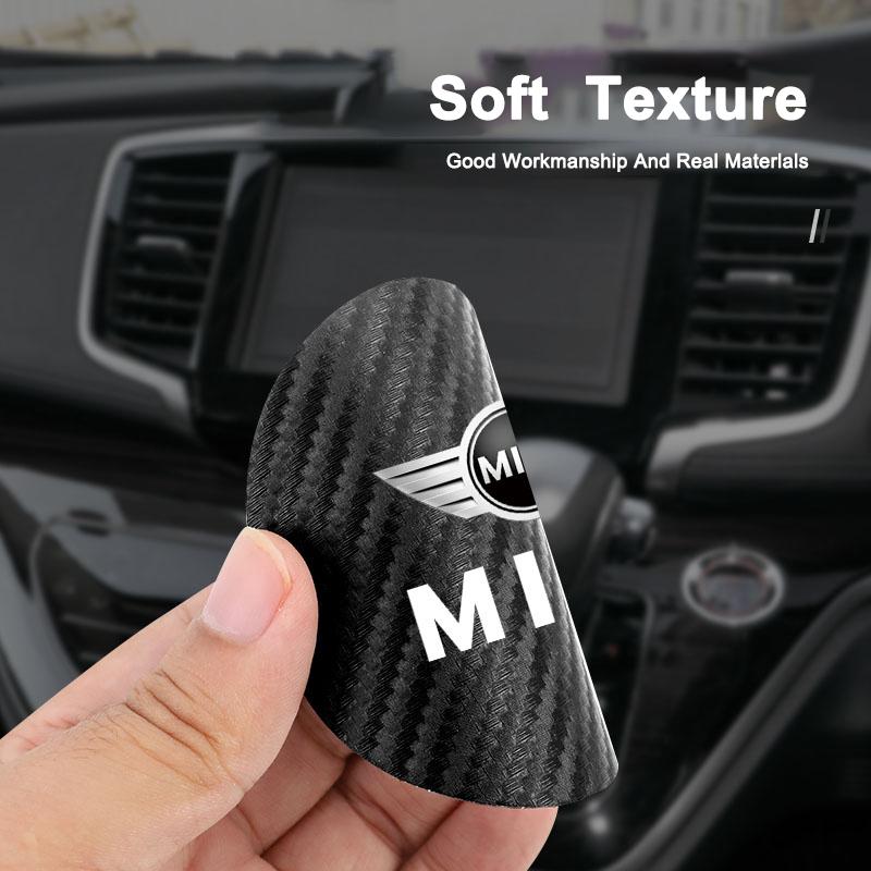 2 Stück Leder-Getränkeuntersetzer Geräuschdämpfend Wasserbecher-Pad Kissen für BMW Mini Works Cooper F54 F55 F56 F57 F60 R50 R52 R53 R55 R56 R57 R58