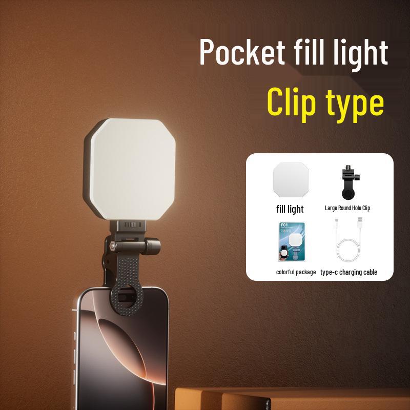 

Magnetic Phone Fill Light with Stand - Portable High Brightness Photography Lighting for Live Streaming.