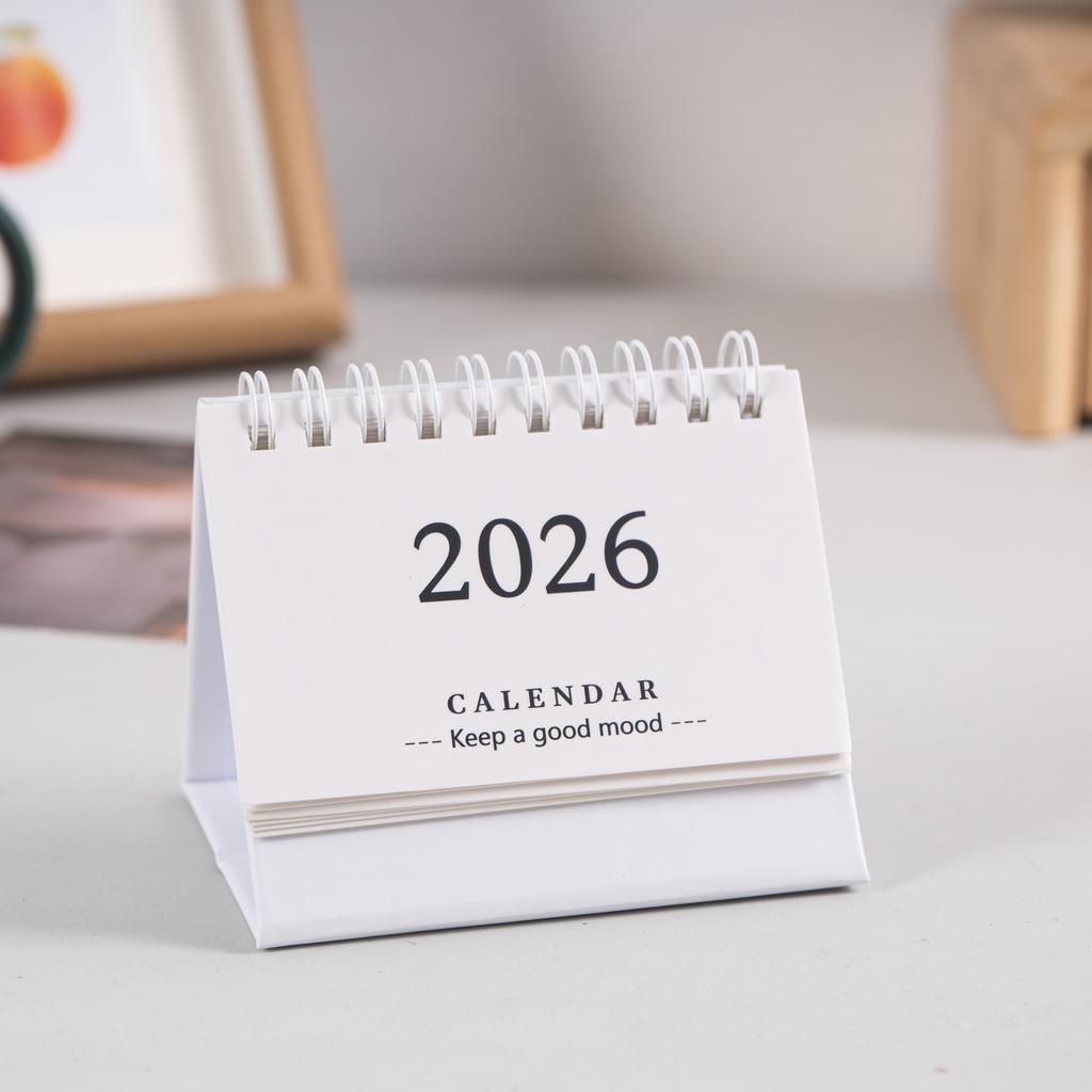 Simple Desk Calendar 2026-2026 Mini Planner Top Priorities To Do List Time Schedule Calendar Office School Stationery Supplies