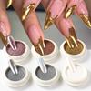 6pz Specchio Cromato Bianco Polvere Pigmento per Unghie Oro Argento Strofinare Olografico Aurora Iridescente Metallico Nail Art Potenza Decorazione