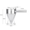 New Stainless Steel Funnel Dispenser Baking with Rack Octopus Ball Tools Cooking Tool Takoyaki Batter Baker Kitchen
