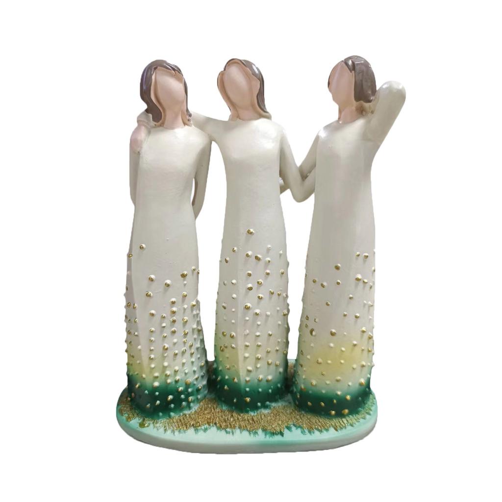 By My Side Three Women Me Resin Ornaments Decorations Holiday Creative Gifts