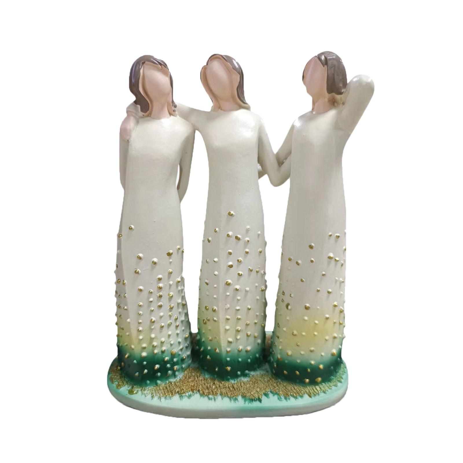 

Рядом со мной Три женщины рядом со мной Украшения из смолы Ремесленные украшения Праздничные креативные подарки One Size белый