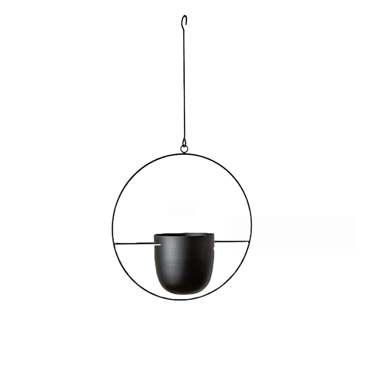 

Hanging with for Balcony or Balcony Use Planter, Iron, Hooks, Wall-Mounted (Large, Round)