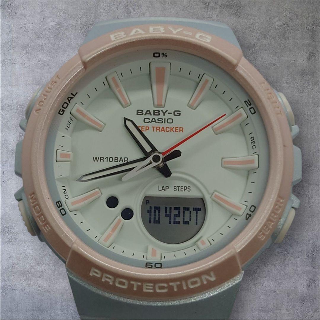 Used CASIO BABY-G BGS-100SC Blue x Pink Step Tracker