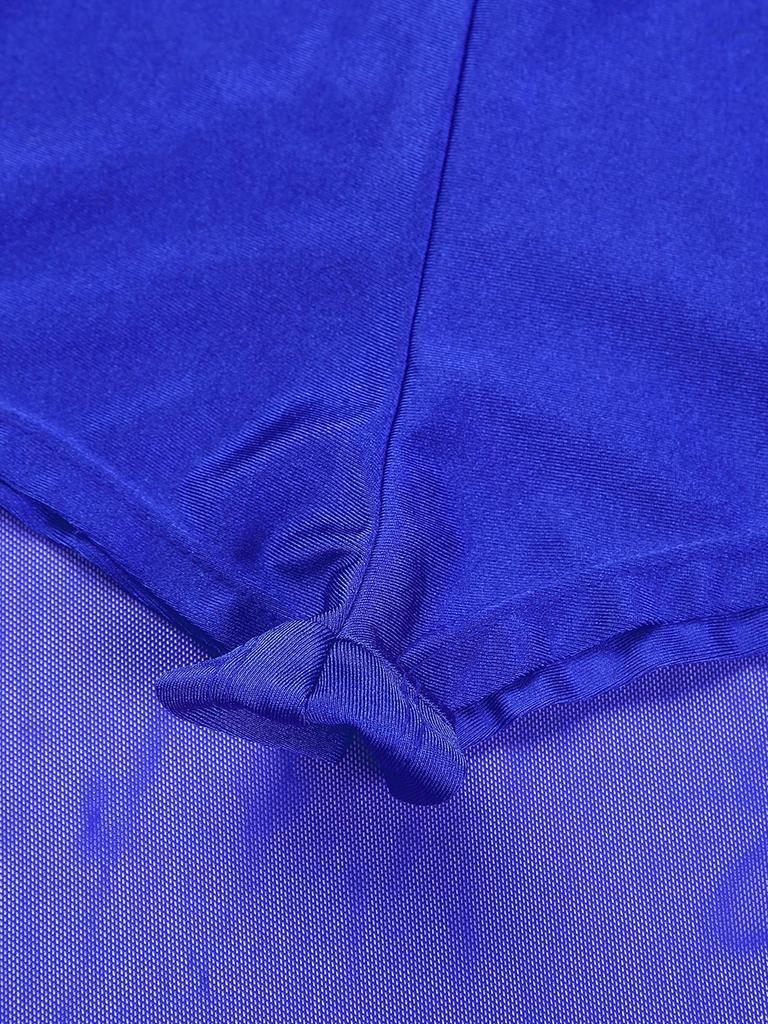 Damen Funkelndes Strass-Ärmelloses Kleid Mit Stehkragen Schlüsselloch am Rücken Seitenschlitz Performance Tanzkostüm